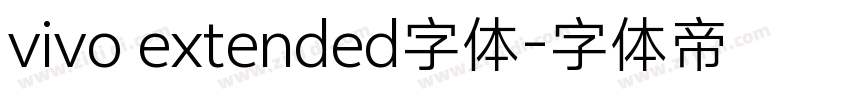 vivo extended字体字体转换